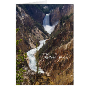 Lower Falls Yellowstone Thank You Card