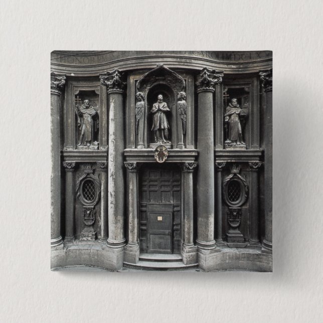 Lower half of the facade, 1637-41 pinback button (Front)