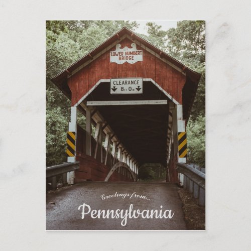 Lower Humbert Bridge Somerset County Pennsylvania Postcard