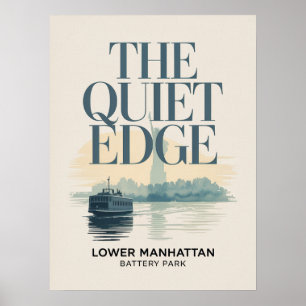 Lower manhattan skyline and harbor poster
