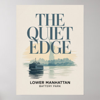 Lower manhattan skyline and harbor poster