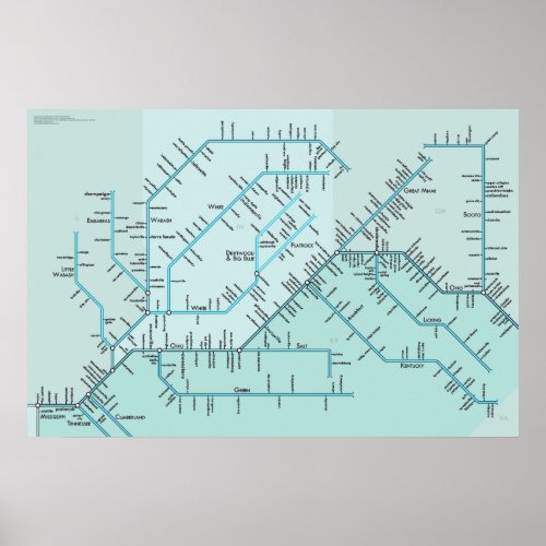 Lower Ohio 30 x 20 Poster