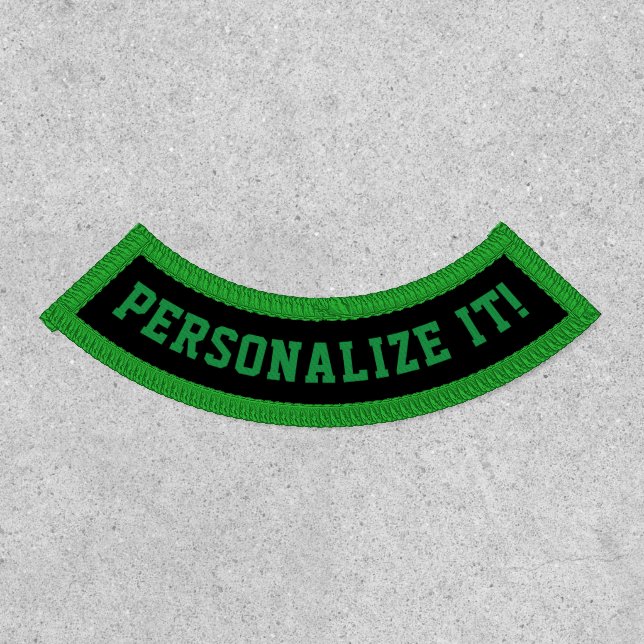 Lower Rocker Green Text Patch (Front)