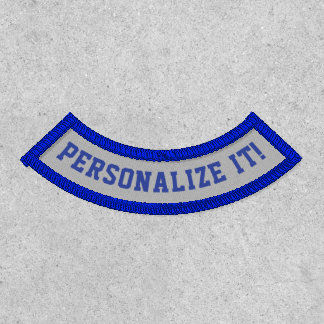 Lower Rocker Royal Blue Text Patch