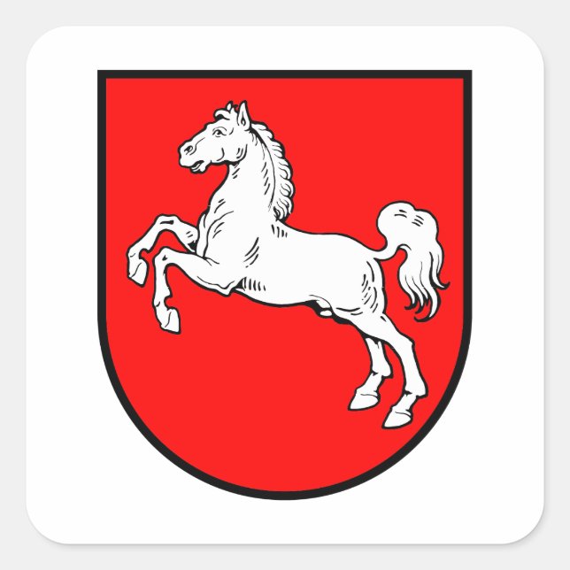 Lower Saxony coat of arms Square Sticker (Front)