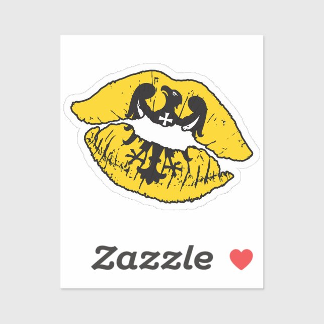 Lower Silesia Lower Silesian Lipstick Love Flag Sticker (Sheet)