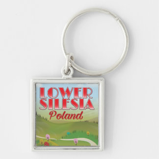 lower Silesia Poland travel poster Keychain