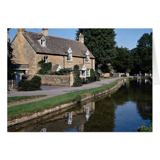 Lower Slaughter River Ewe, Cotswolds, England Cards (Front Horizontal)
