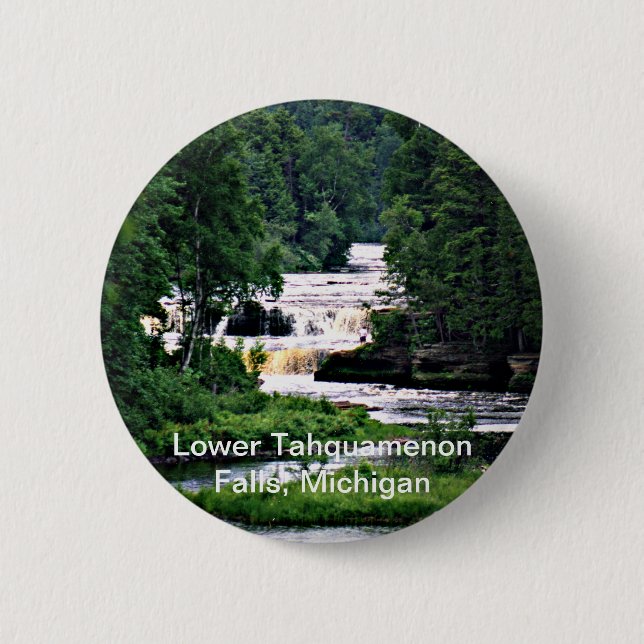 Lower Tahquamenon Falls State Park, Michigan Button (Front)