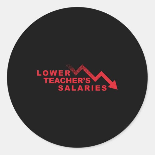 Lower Teacher Salaries Classic Round Sticker