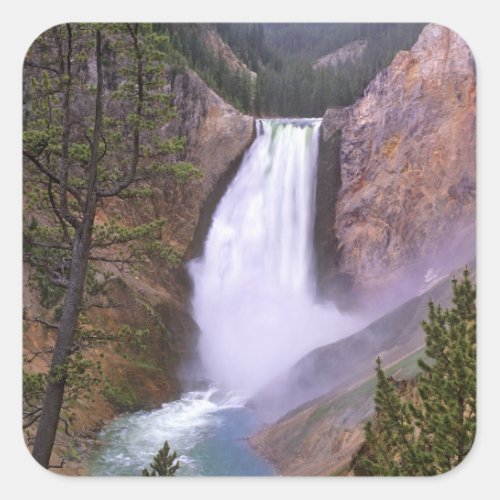 Lower Yellowstone Falls Grand Canyon of Square Sticker