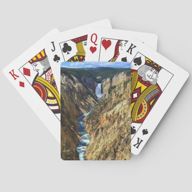 Lower Yellowstone Falls, Yellowstone National Park Poker Cards (Back)