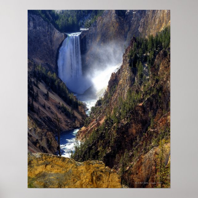 Lower Yellowstone Falls, Yellowstone National Poster (Front)