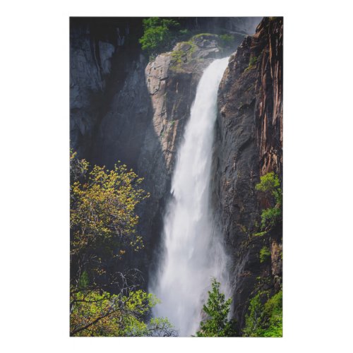 Lower Yosemite Falls Cascading Faux Canvas Print