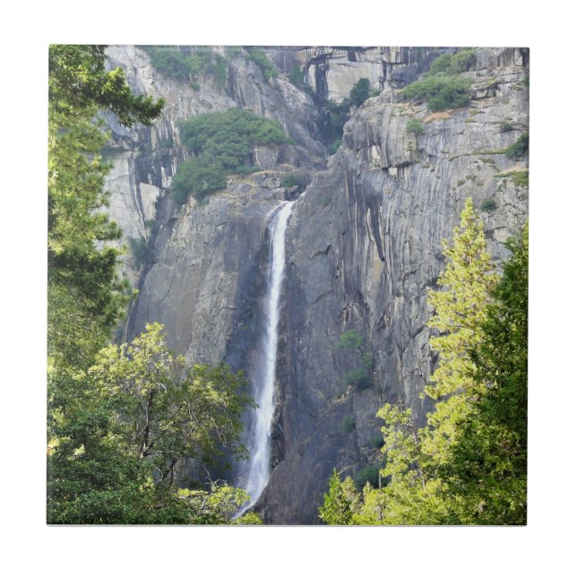 Lower Yosemite Falls, Yosemite National Park, CA Ceramic Tile (Front)
