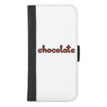 lowercase chocolate text design iPhone 8/7 plus wallet case