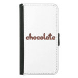 lowercase chocolate text design samsung galaxy s5 wallet case