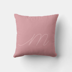 Lowercase Script Letter Pink Throw Pillow