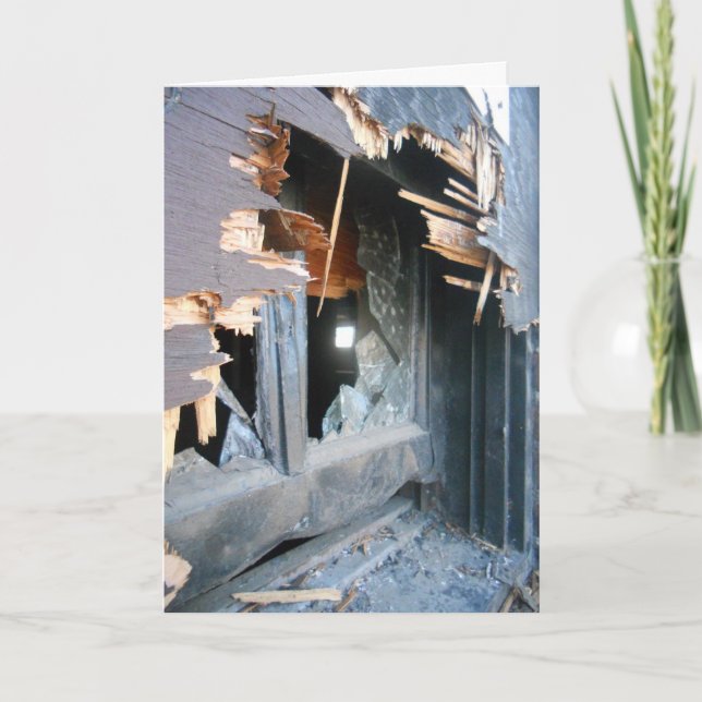 "Lowertown Depot Broken Window #2" Get Well Card (Front)