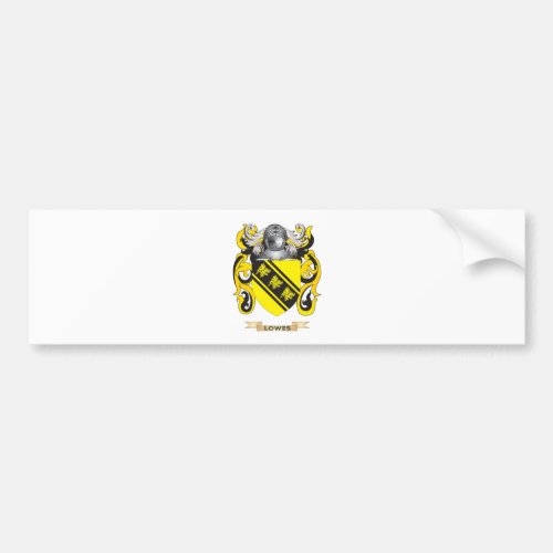 Lowes Coat of Arms Family Crest Bumper Sticker