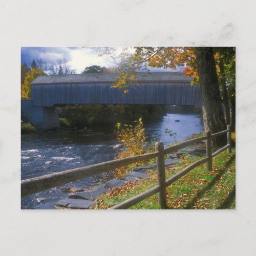 Lowes Covered Bridge Guilford Sangerville Maine Postcard