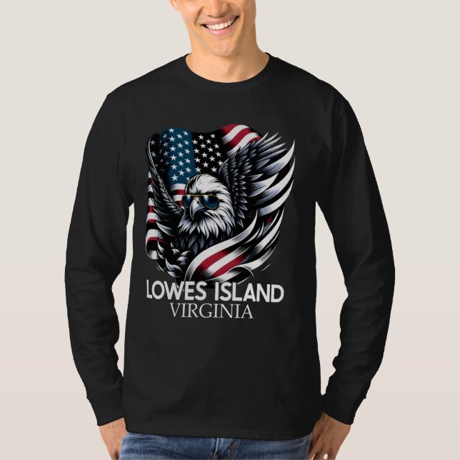 Lowes Island Virginia 4th Of July USA American Fla T-Shirt (Front)