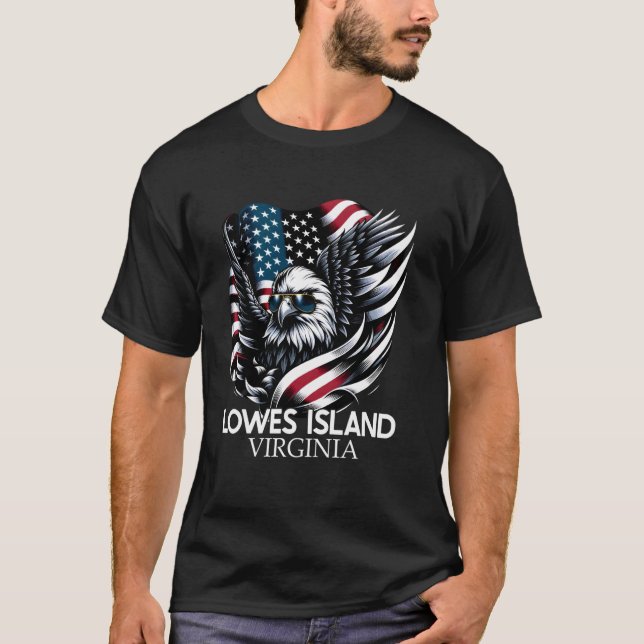 Lowes Island Virginia 4th Of July USA American Fla T-Shirt (Front)