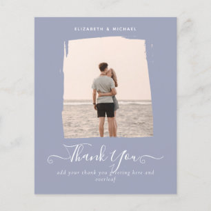 LOWEST BUDGET Modern PHOTO THANK YOU  Dusty Blue Flyer