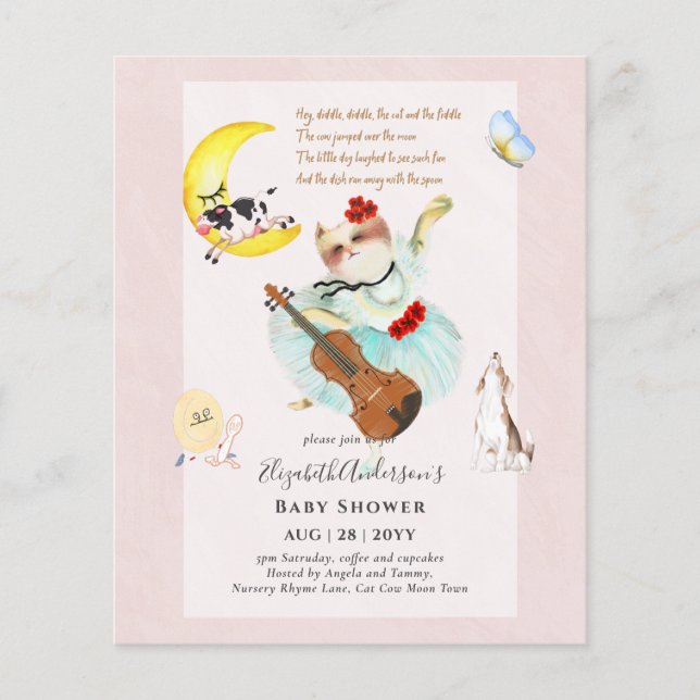LOWEST BUDGET Nursery Rhyme Baby Shower Flyer (Front)