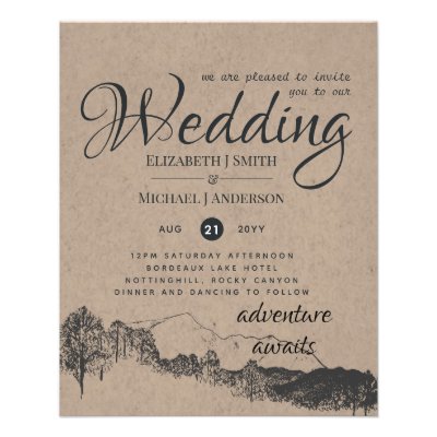 Lowest Budget Rustic Mountains Wedding Flyer