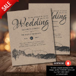 Lowest Budget Rustic Mountains Wedding Invite Flye Flyer at Zazzle