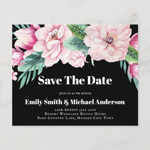 Lowest Budget Wedding FLYERS Pink Flowers Girly