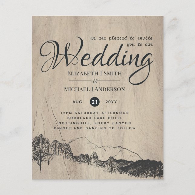Lowest Budget Wedding Invitation FLYERS (Front)