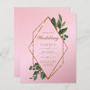 LOWEST BUDGET Wedding Invitations Greenery Frame