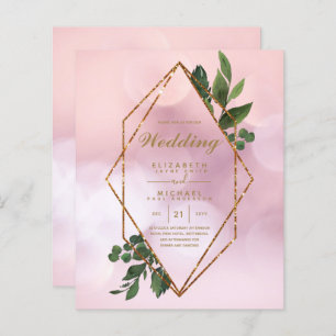 LOWEST BUDGET Wedding Invitations Greenery Frame