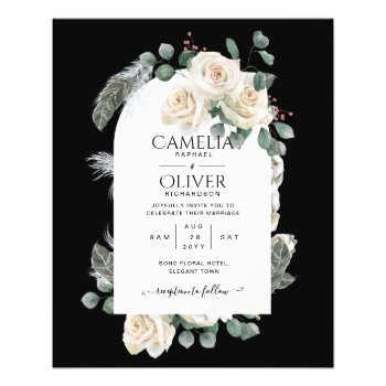 LOWEST BUDGET White Roses Elegant Wedding All in 1 Flyer