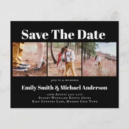 Lowest Price Budget Save Date Photo Collage Flyer