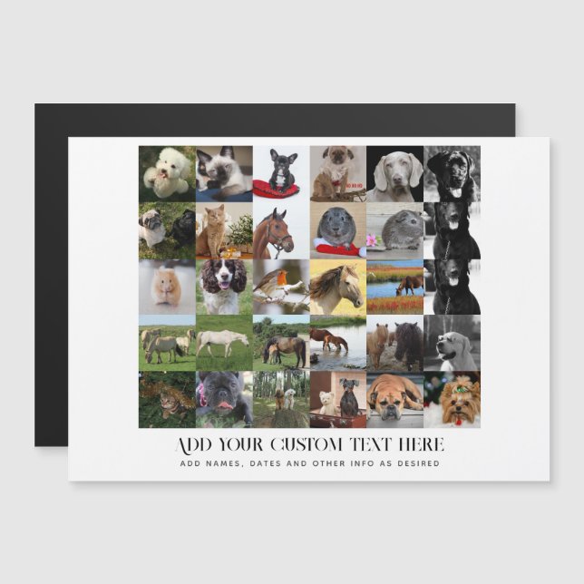 Lowest Prices! 35 x PHOTOS Collage and Custom Text (Front/Back)