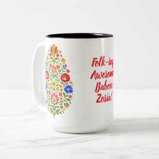 Lowicz Bloom Crest Two-Tone Coffee Mug