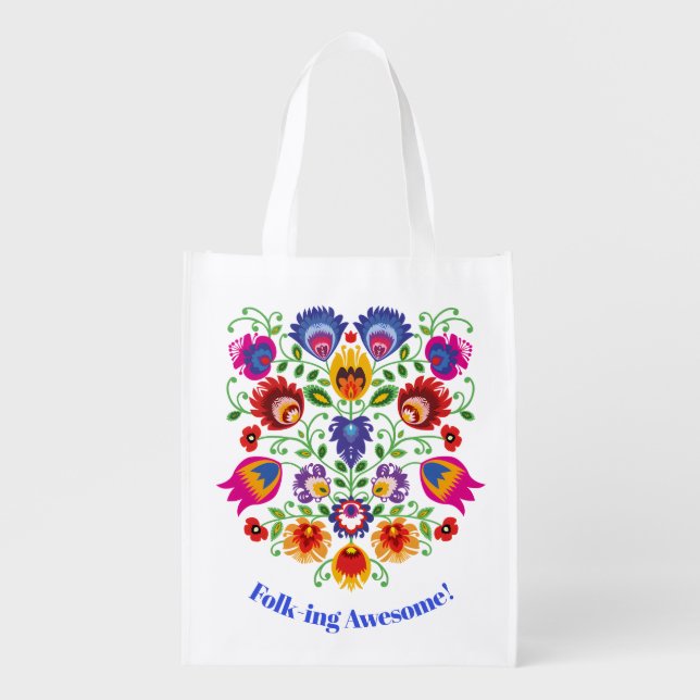 Lowicz Folk Flair Reusable Bag (Front)