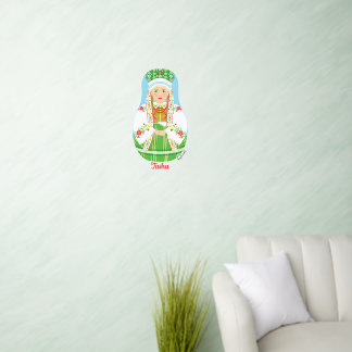 Łowicz Pole Bride Matryoshka Wall Decal