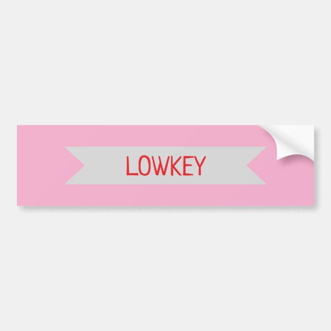 lowkey bumper sticker (Front)