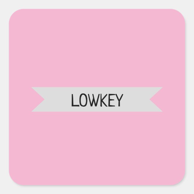 lowkey square sticker (Front)