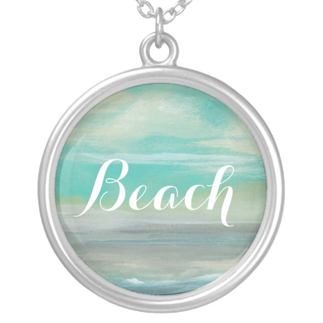 Lowland Beach I Silver Plated Necklace (Front)
