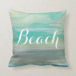 Lowland Beach I Throw Pillow