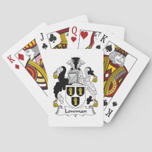 Lowman Family Crest Poker Cards