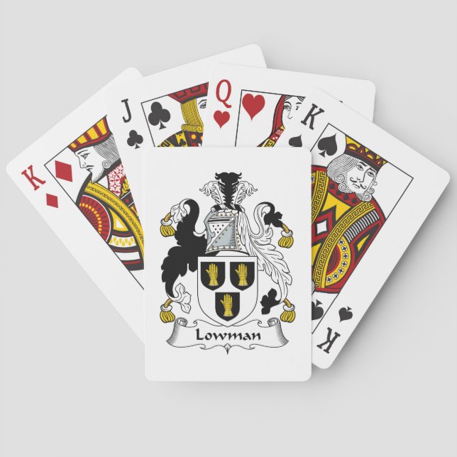Lowman Family Crest Poker Cards (Back)