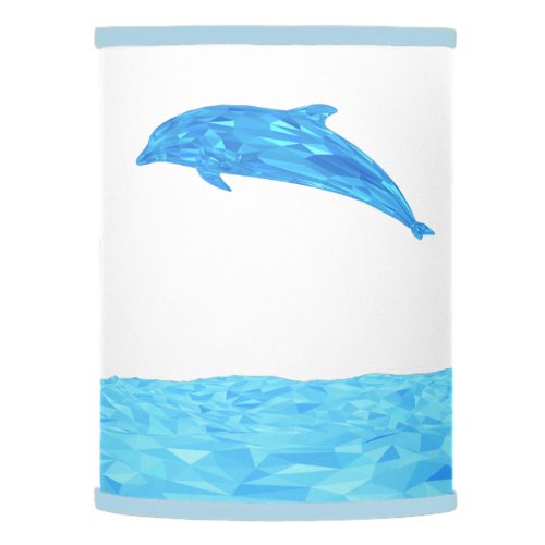 Lowpoly Dolphins Jumping out of Ocean Lamp Shade