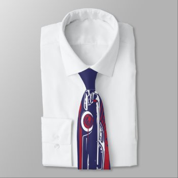 Lowrider Car Patriotic Necktie (red White Blue) by MyBindery at Zazzle