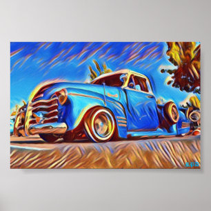 Lowrider Chevrolet 3100 Low Rider Chevy Truck Art Poster